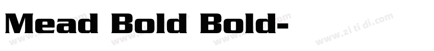Mead Bold Bold字体转换